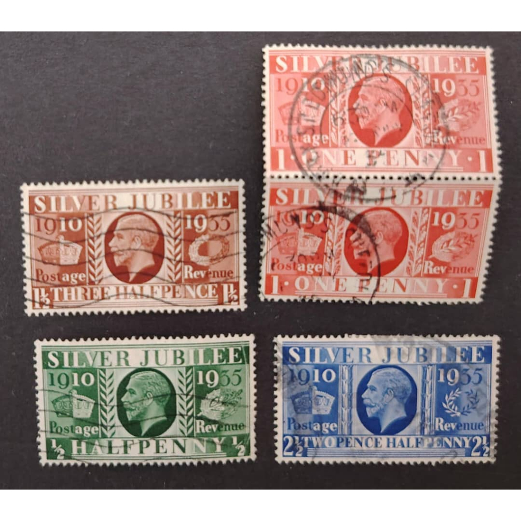 Great Britain, 1935 The 25th Anniversary of King George V, USED, COMPLETE SET