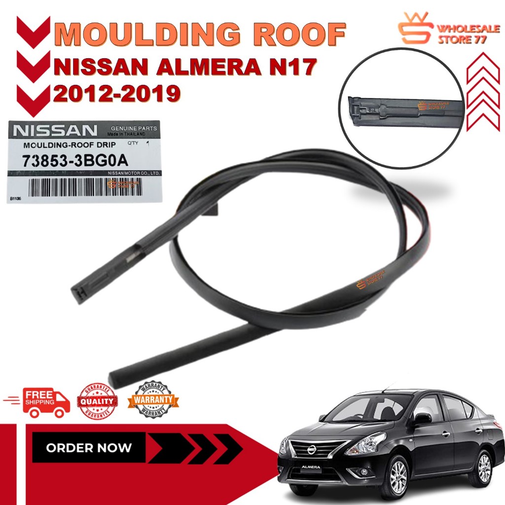 Nissan Almera N17 2012-2019 ยางหลังคา GETAH Bumbung หลังคา OUTER STRIP GETAH LUAR 73852-3BGOA 738583