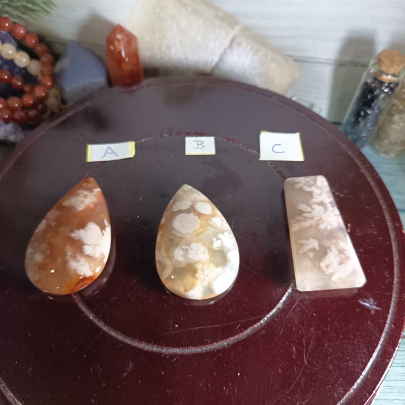 App 24 จี้คริสตัลอาเกตซากุระธรรมชาติ 1 สําหรับ Rm25