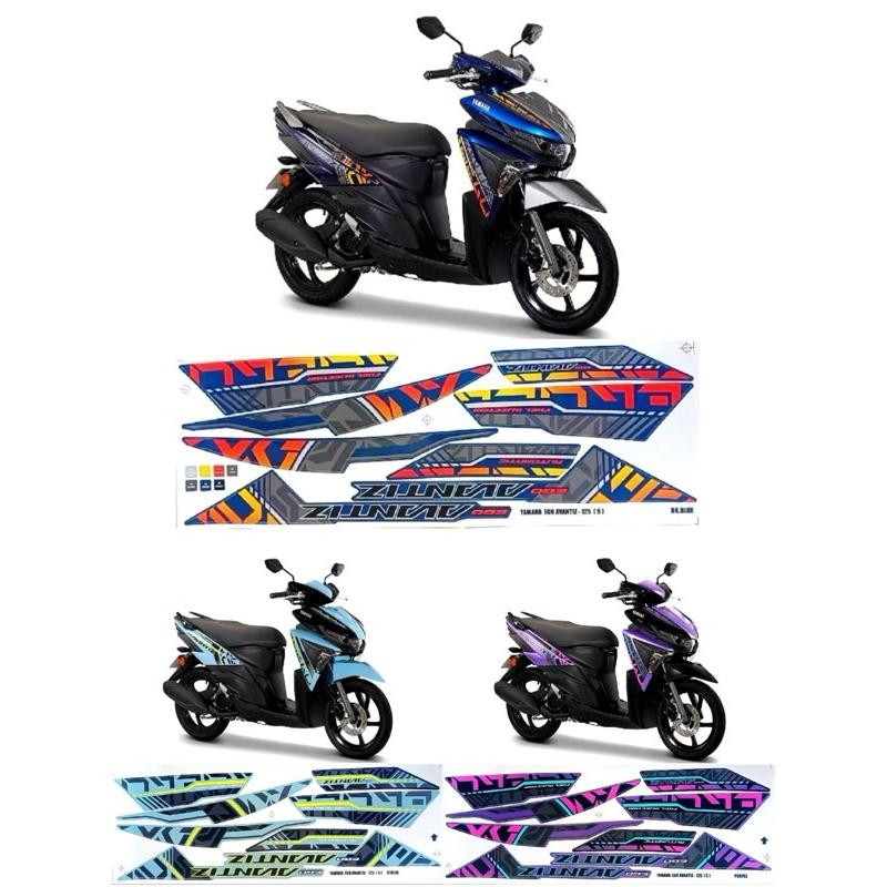 (STRIPE) AVANTIZ BODY COVER STICKER STRIPE COVER SET AVANTIZ 2024 (5) COLOUR BLUE PURPLE EGO AVANTIZ