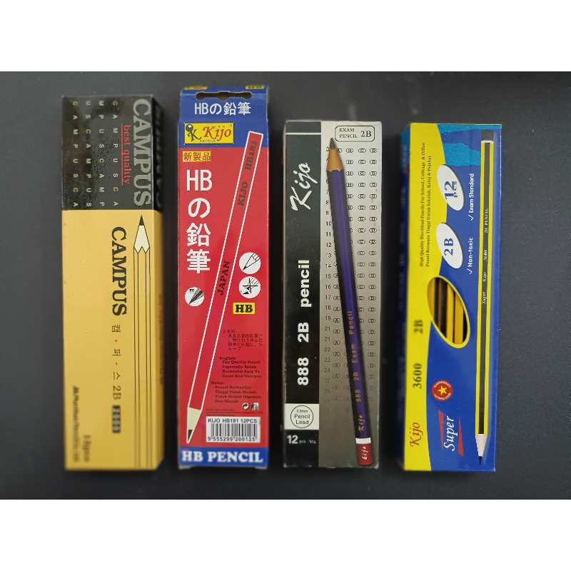 12 ชิ้น - Kijo/Campus 2B 3600/888/2000 ~ HB181 Pencils / Pensil