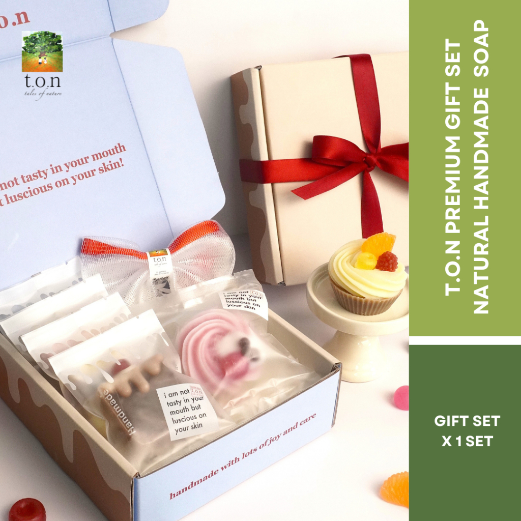 t.o.n Handmade Yummy Looking สบู่ธรรมชาติพร้อมกล่องพรีเมี่ยม (x 1 ชุด)