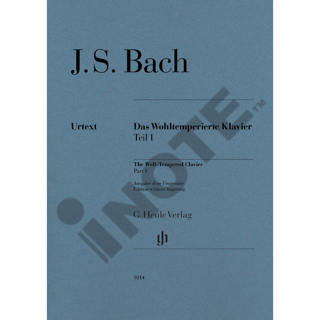 จี. Henle Verlag Johann Sebastian Bach The Well-Tempered Clavier Part I BWV 846-869 หนังสือเปียโน