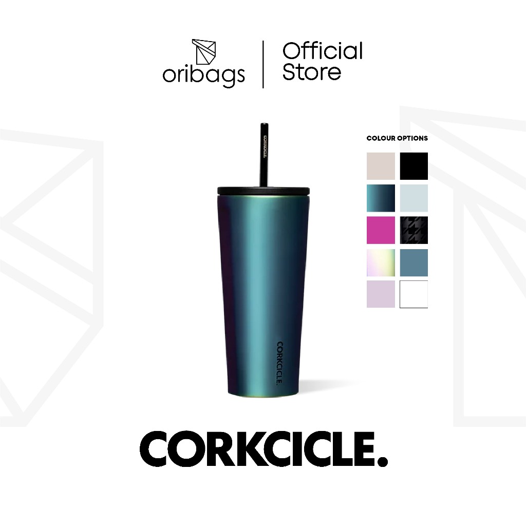 Corkcicle 24oz ถ้วยเย็นผสมคอลเลกชันReusable Tumblerฟางที่กําหนดเองชื่อแกะสลักHadiah Farewel