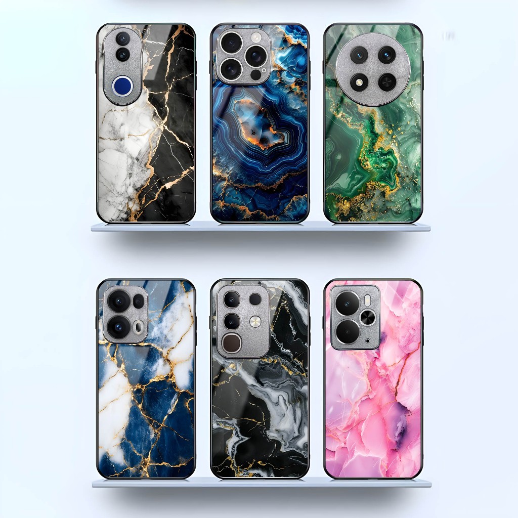 PC Plexiglass Back Case Marble Series สําหรับ Xiaomi Mi 11/Mi 9/Mi 9T/Pro/Mi หมายเหตุ 10/CC9 Pro