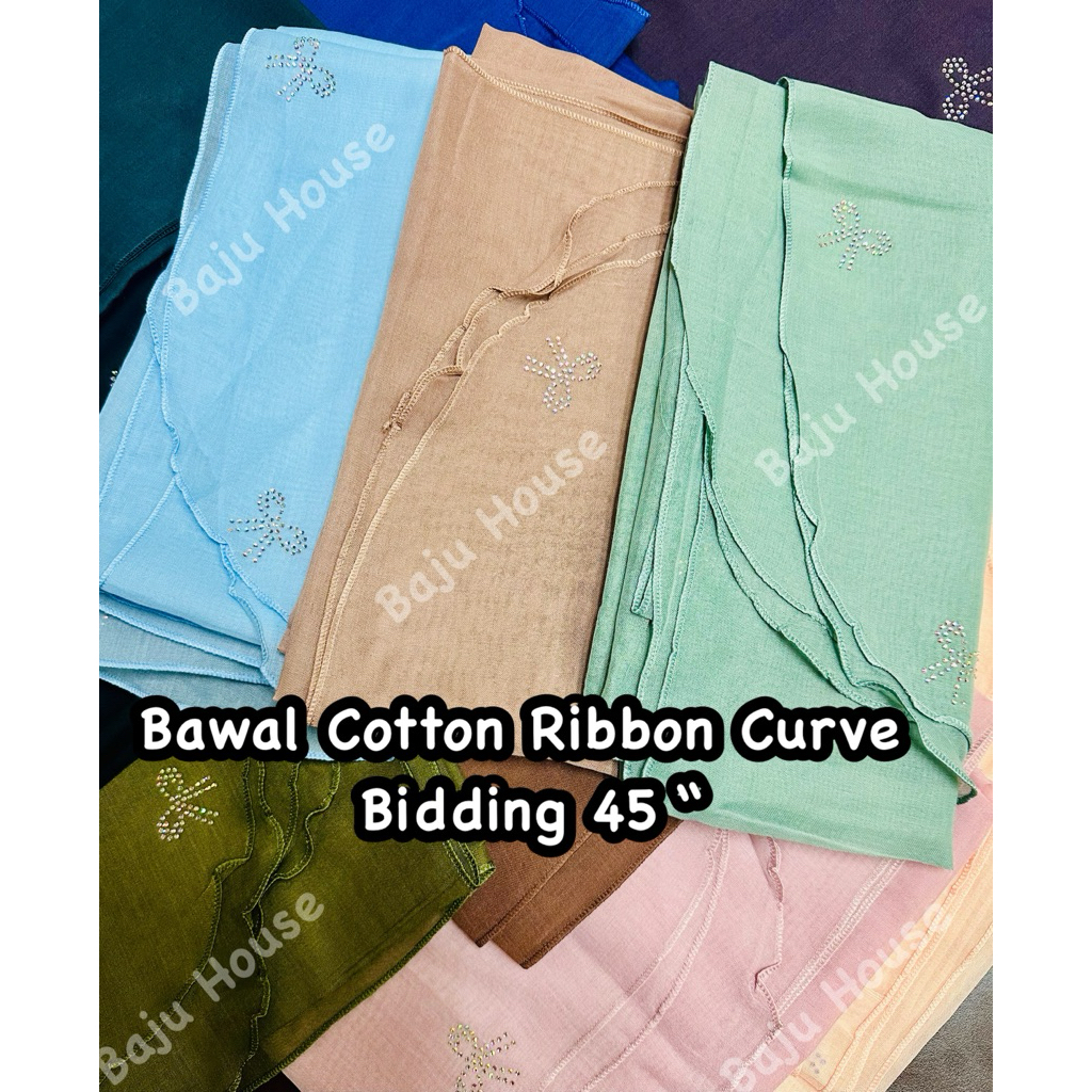 Bawal Cotton Curve Ribbon Bidding 45