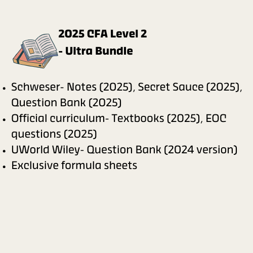 2025 CFA ระดับ 2 Ultra Bundle- Schweser, UWorld Wiley, หนังสือเรียนอย่างเป็นทางการ