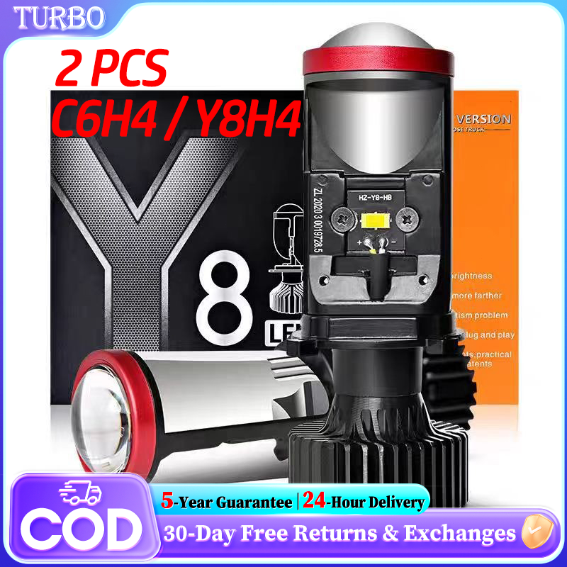 อัพเกรด C6H4/Y8H4 ไฟหน้า Y7D H4 LED RHD ไฟหน้ารถหลอดไฟ LED รถหลอดไฟ High Beam โคมไฟ Kereta