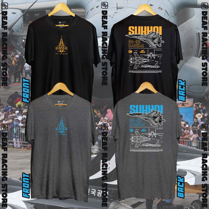 Baju Cotton SUKHOI Su-30MKM, LIMA LANGKAWI 2025, Cotton ADULT & KIDS เสื้อยืด / SUKHOI Su-30MKM