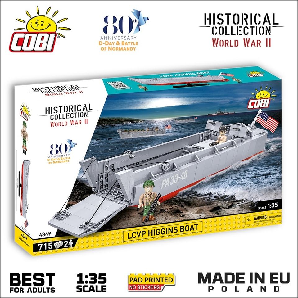 COBI US Army Higgins Landing Boat WW2 DDay Building Blocks 1/35 Made in EU