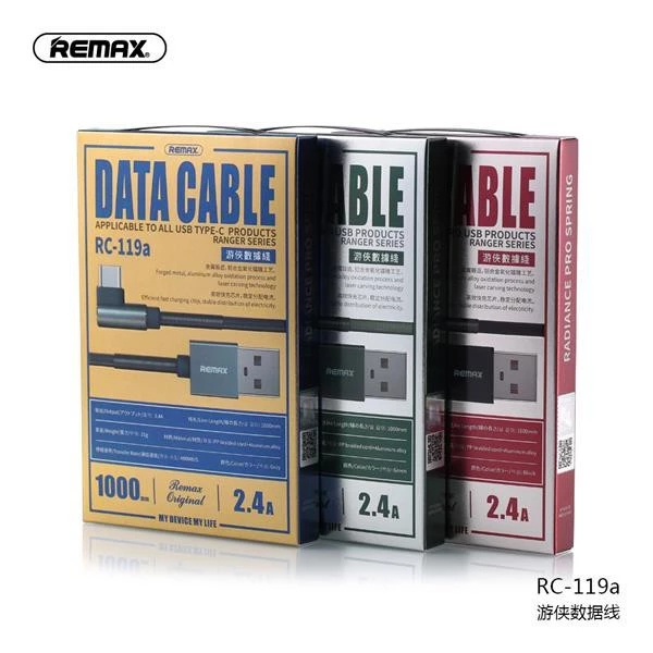 REMAX 2.4A Data Cable Fast Charging Type-C, Micro สําหรับสมาร์ทโฟน RC-119. รีแม็กซ์ RC119