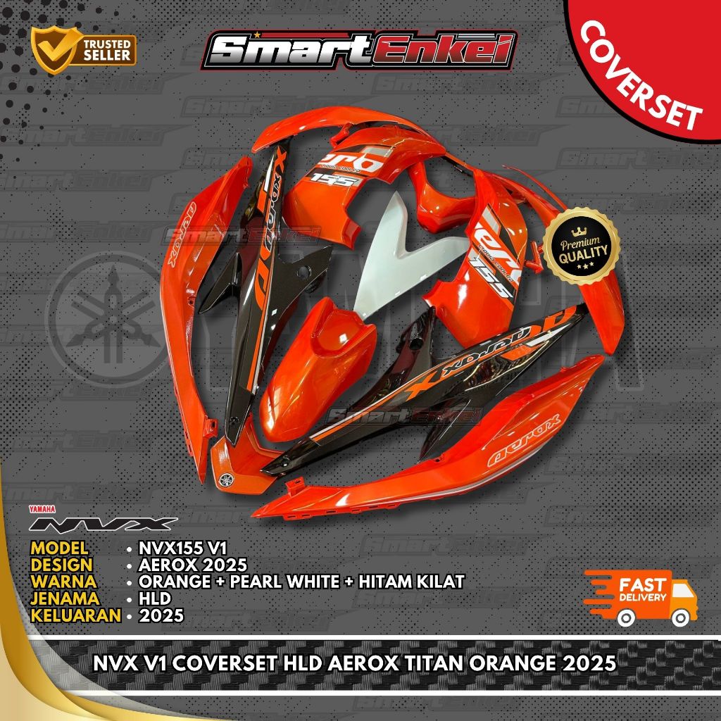 HLD-NVX V1 ฝาครอบชุด HLD AEROX TITAN ORANGE 2025