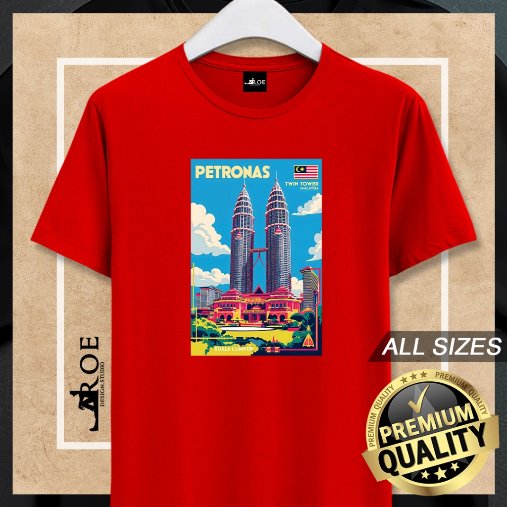 🔥 เสื้อยืด Baju KUALA LUMPUR PETRONAS TWIN TOWER Unisex + พลัสไซส์ 🔥