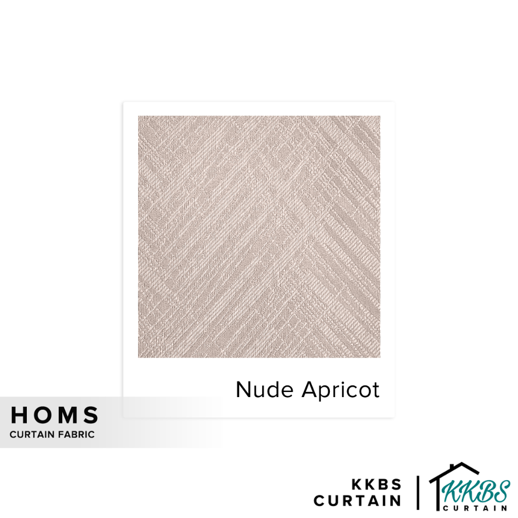 KKBS CURTAIN Homs Fabric Cut by Meter - แอปริคอตนู้ด (126")