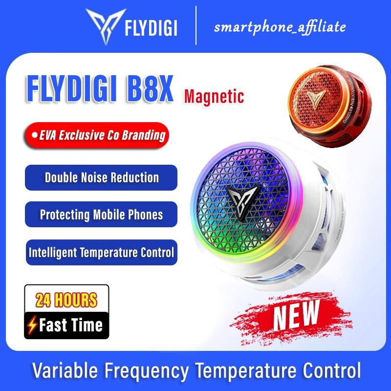 ท้องถิ่นFlydigi B8X โทรศัพท์มือถือ Cooler การแปลงความถี่ Super การกระจายความร้อนหม้อน้ําแม่เหล็ก RGB