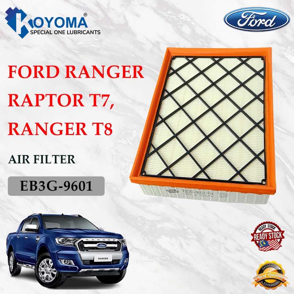 FORD RANGER RAPTOR T7 , RANGER T8 กรองอากาศ EB3G 9601 AA