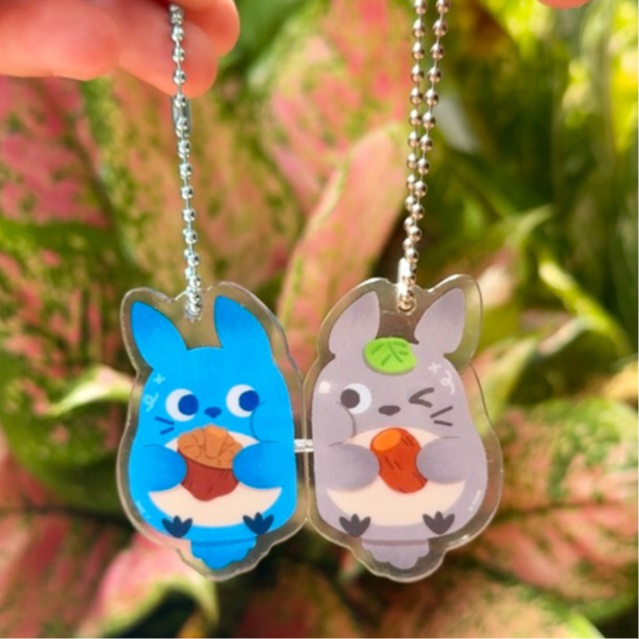 Ghibli & Chikawa พวงกุญแจแม่เหล็กที่เข้ากัน