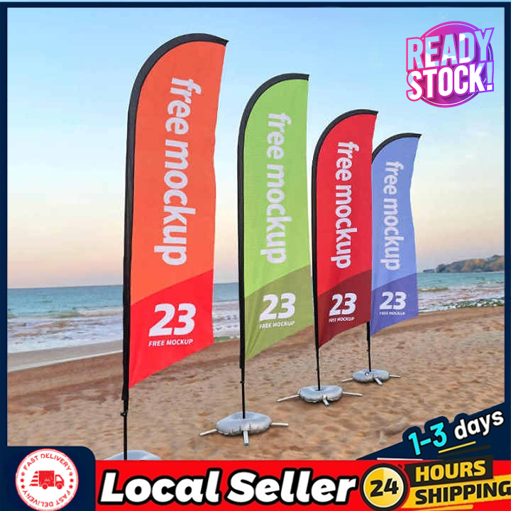 2.8/3.4M Only Pole Beach flag / bow Beach Flag / tear drop Beach Flag/ Square Beach Flag