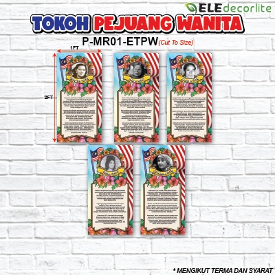 READYMADE 1ft x 2ft Womens WARRIOR SHOP 5 in 1 INDEPENDENCE POSTER/SCHOOL DECORATION/PATRIOTICS