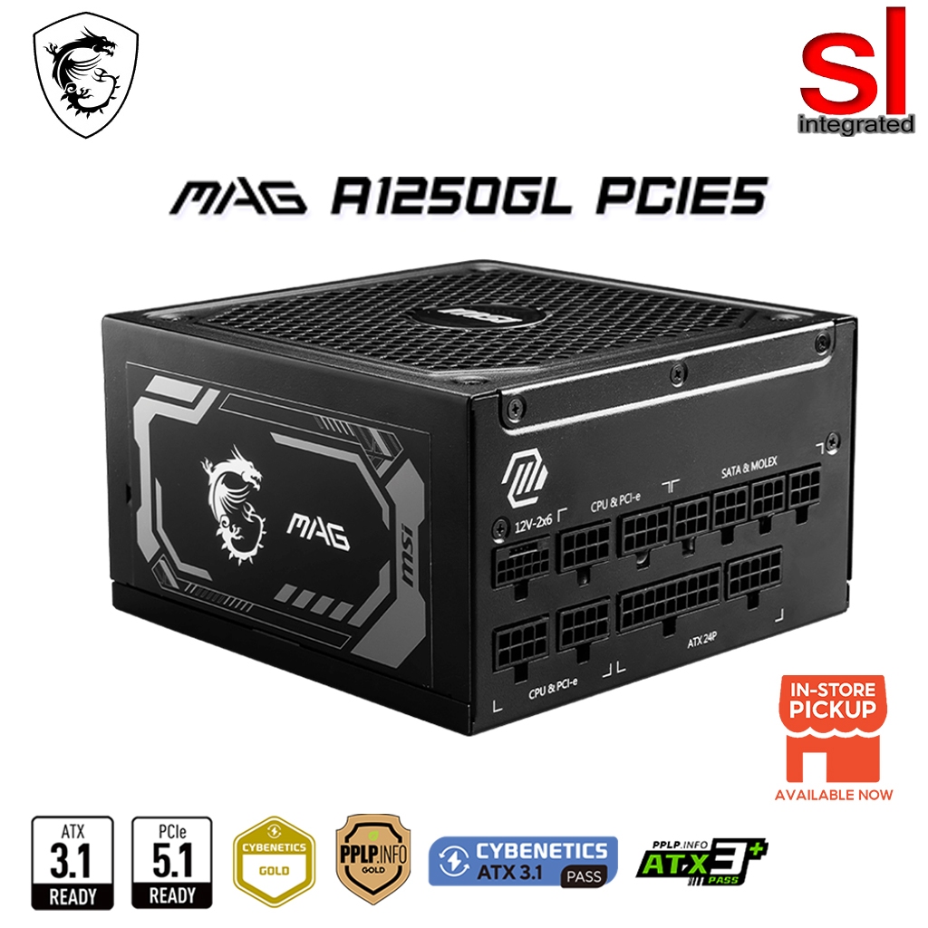 MSI MAG A850GL/A1250GL ATX3.1 PCIE5.1 80+ GOLD แหล่งจ่ายไฟ