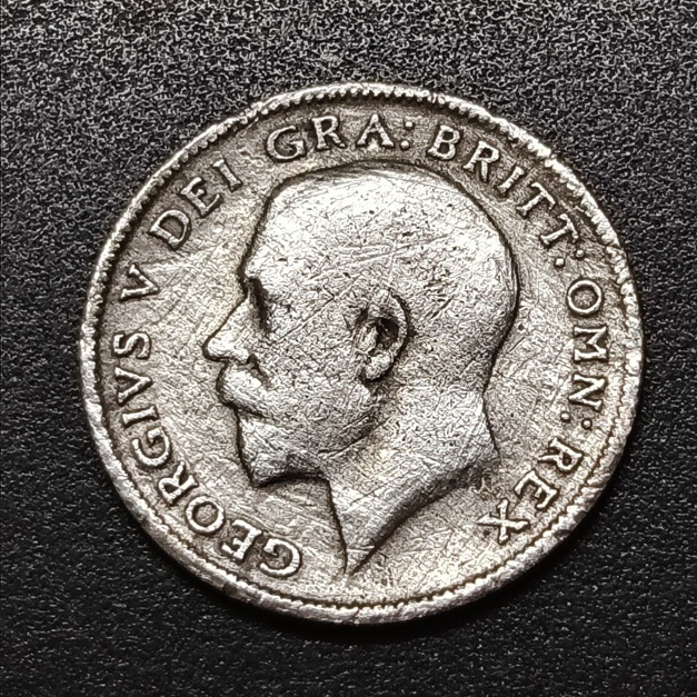UK King George V 6 เหรียญเงิน Pence 1920