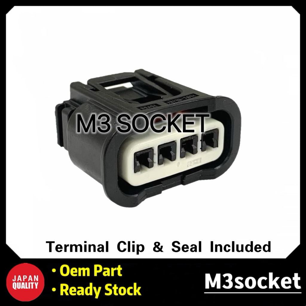 Perodua Myvi Gen3 Bezza 1.3 Toyota NCP150 NSP151 ปลั๊กจุดระเบิด Coil Socket Connector 4 Pin