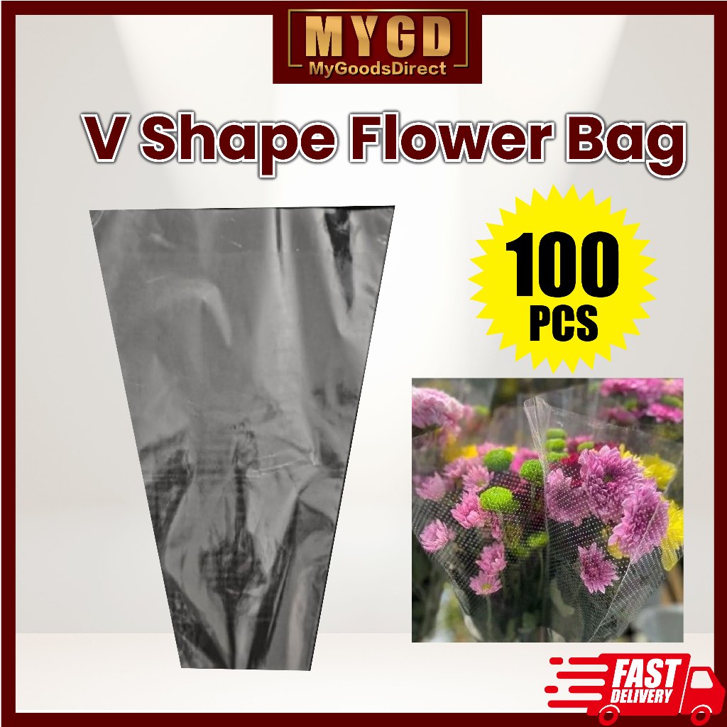 MYGD V-Shape Flower Bag V-Shape Micro Hole Premium Flower Wrap for Business &