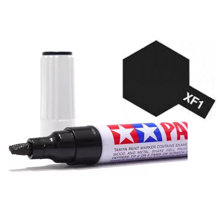 TAMIYA 89301 หมายเลขสินค้า: 89301Tamiya Straw Markers XF-1 FLAT BLACK Oily Marker XF-1 Matte X-3 XF-