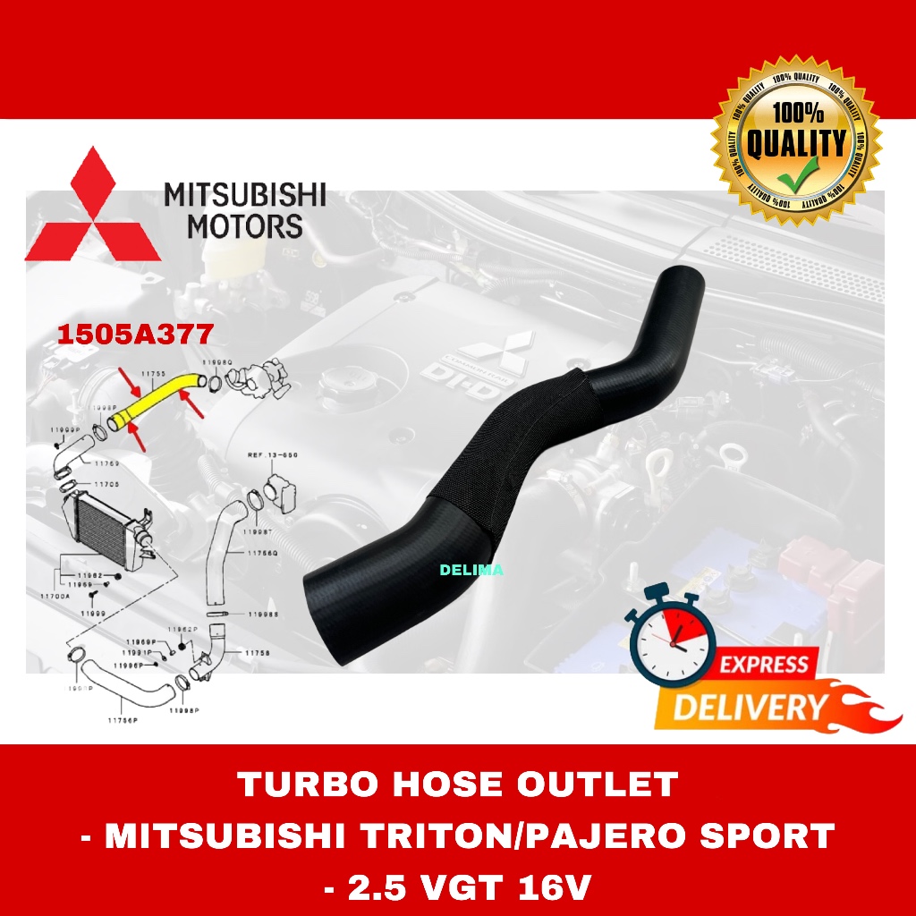 สาย Mitsubishi TRITON PAJERO SPORT 2.5 16V Turbo intercooler 1505A377