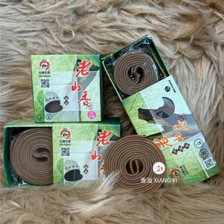 รองเท้าแตะภูเขาไต้หวัน - 老香SHAN / 盘香 ไต้หวัน FUSHAN LAO SHANWOOD INCENSE COIL