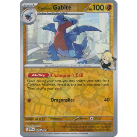 Gabite ของ Cynthia - 103/282 FIGHT TYPE - Pokemon Destined Rivals Singles