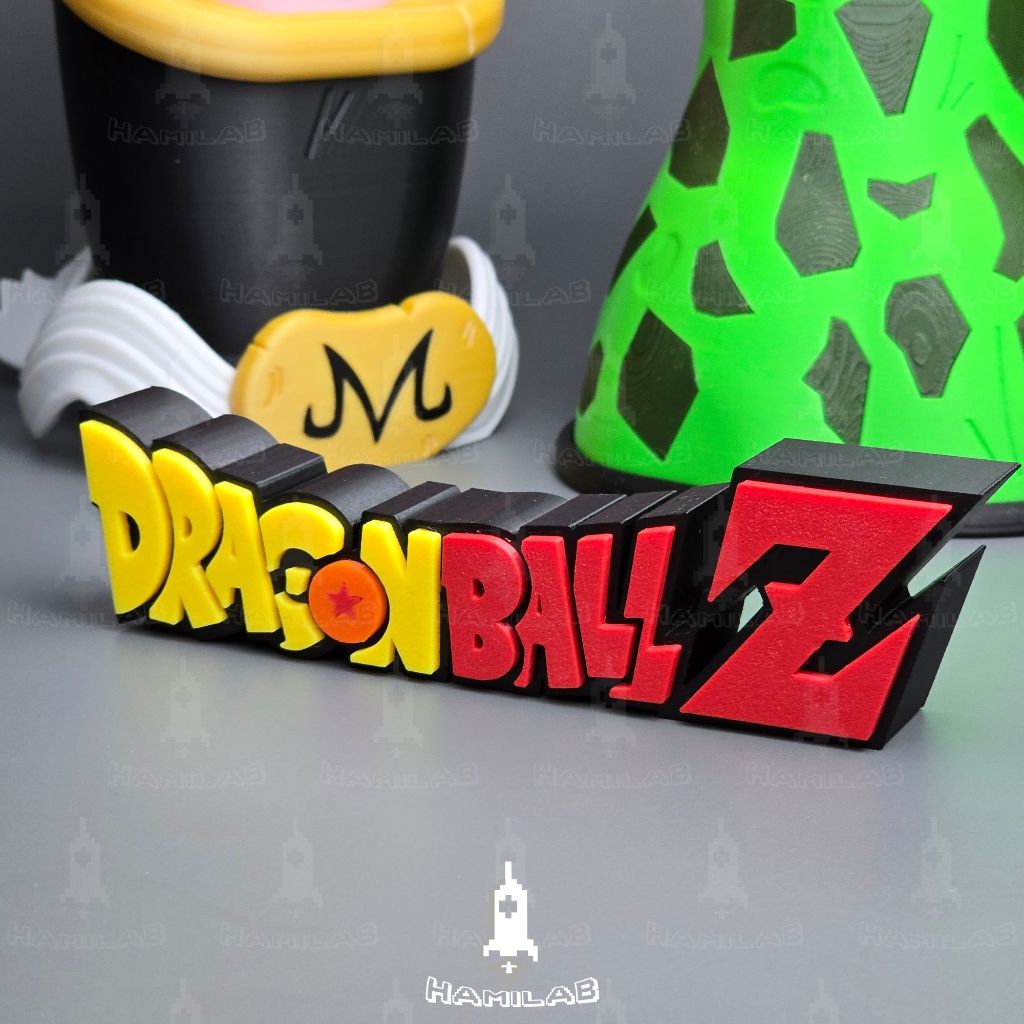 Dragonball Z Logo (17cm X 4.3cm X 1.8cm) พิมพ์ 3D
