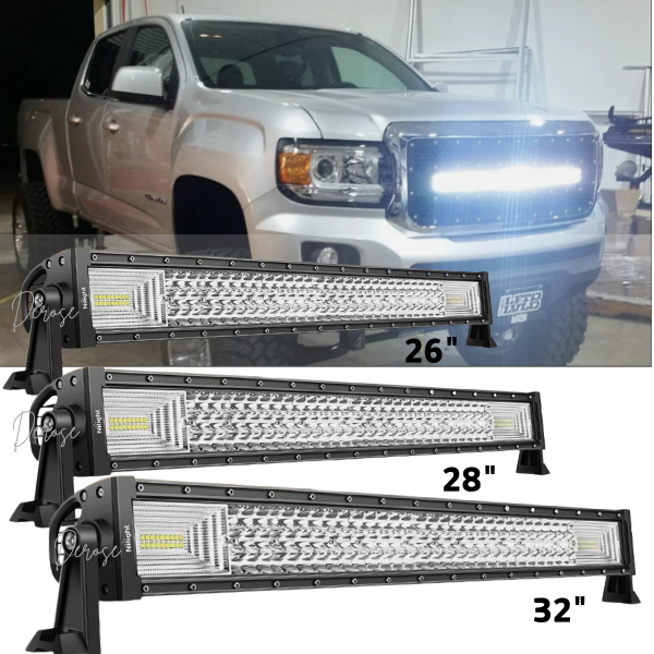 3-Row 26 "28" 32 "โค้ง LED Light Bar Offroad Led Bar Combo Led Work Light Bar 12 V 24 V สําหรับ 4x4 