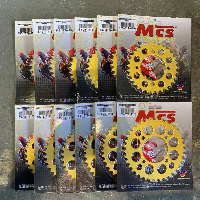MCS 415 ด้านหน้าด้านหลัง SPROCKET CHAIN GOLD Y100 Y110 SS SS2 Y125 Y125Z Y125ZR RXZ LC135 V1 - V8 LA