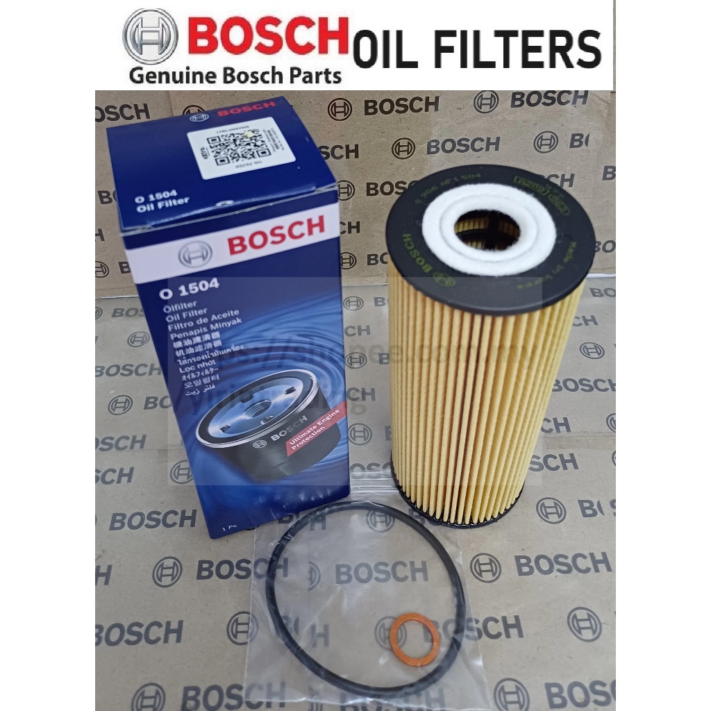 BOSCH กรองน้ํามันเครื่อง 0986AF1504 สําหรับ MERCDES-BENZ M104 M111 W202 W203 W210 W124 REXTON O1504 