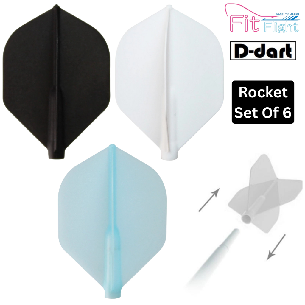 COSMO DART FIT FLIGHT SET OF 6 - ROCKET (SAYAP ARROW)