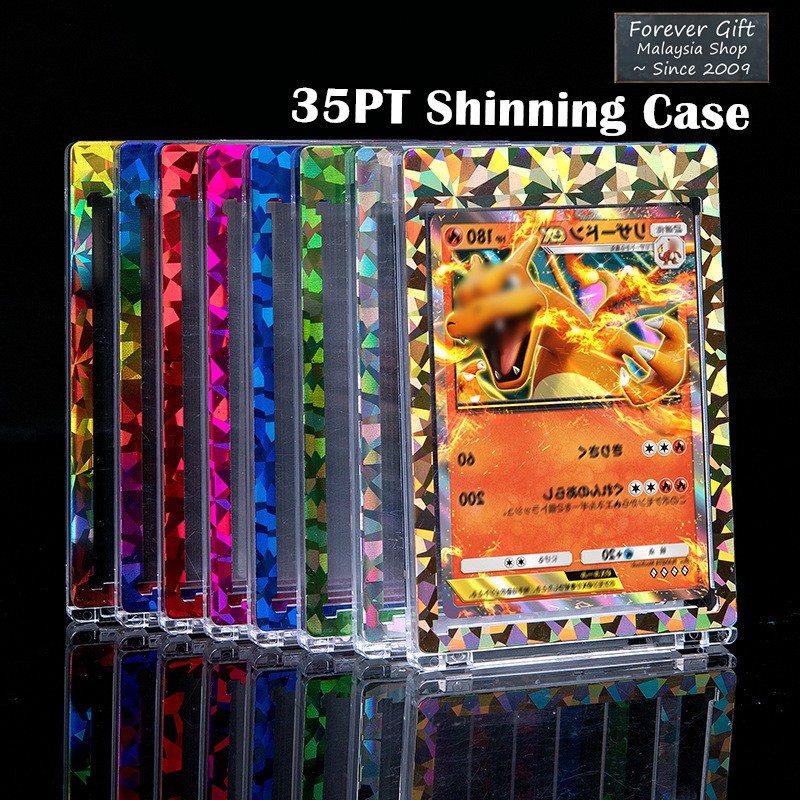 TCG 35PT Shinning Magnetic Card Case Sarung Kad สําหรับ Pokémon Card Game One Piece Yugioh 全การ์ด D9