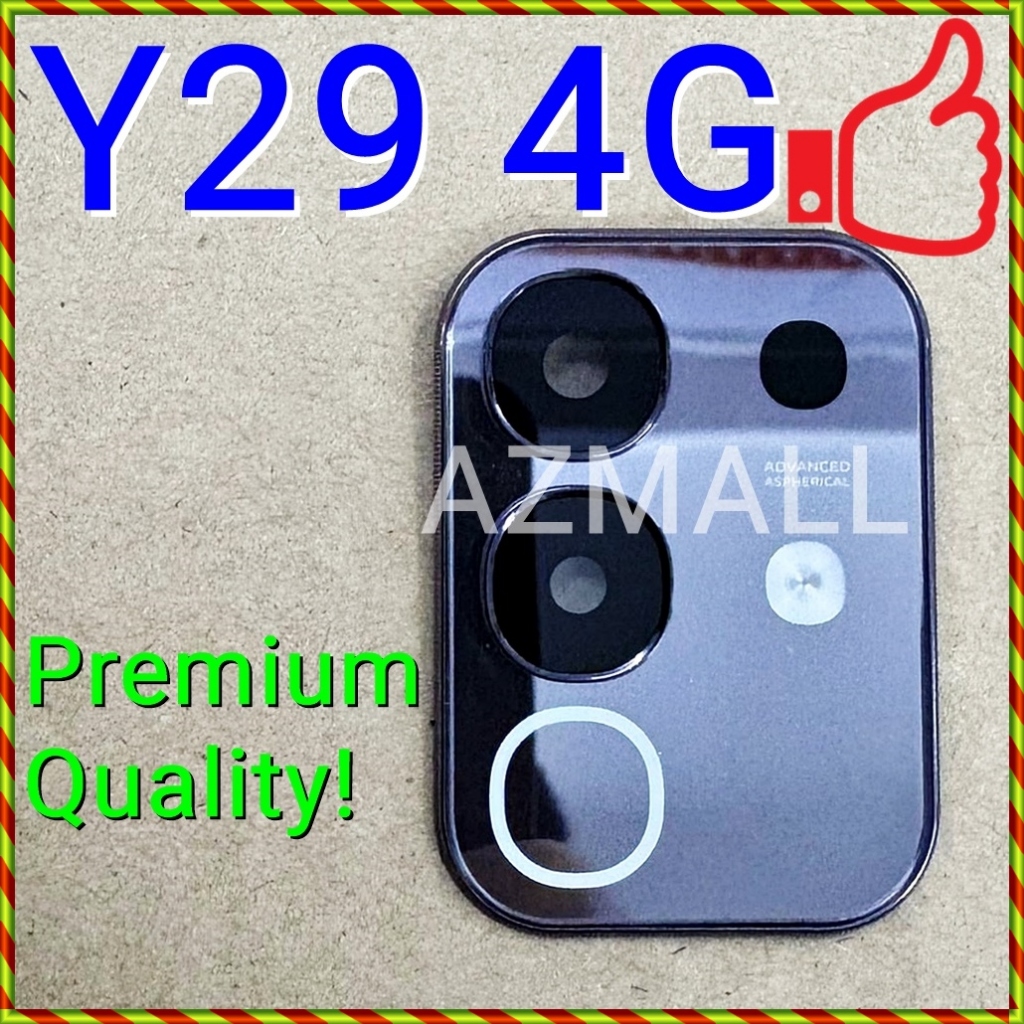 (เปลี่ยนกระจกแตก) ใหม่กรอบฝาครอบเลนส์กล้องด้านหลังสําหรับ vivo Y29 4G / V2434