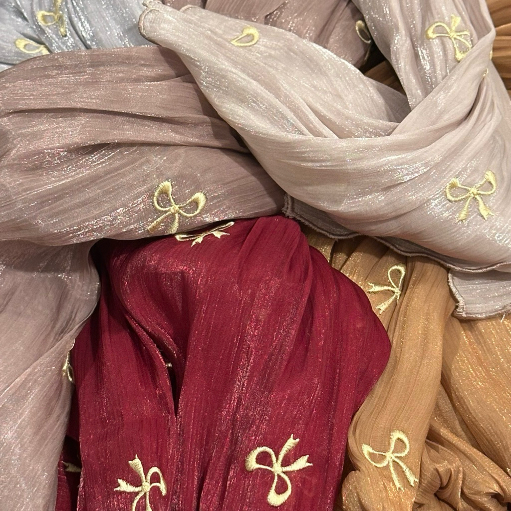 SHAWL SHIMMER RIBBON - ซูแลม keliling kemas