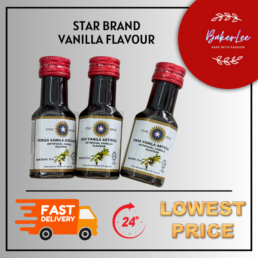 STAR BRAND VANILLA FLAVOUR VANILLA ESSENCE 30ML STAR BRAND VANILLA FLAVOUR