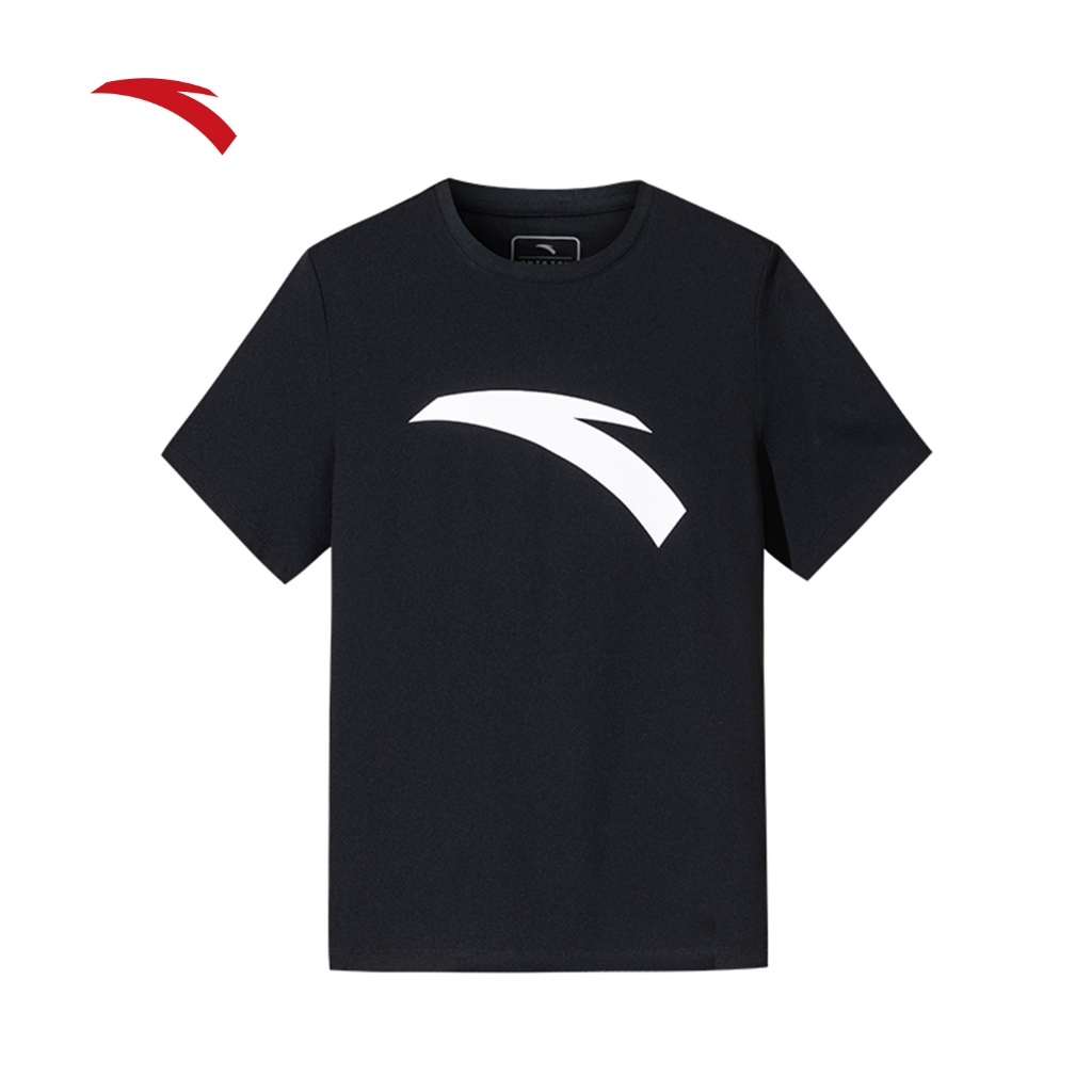 ANTA Men Group ซื้อเสื้อยืดแขนสั้น 1525C7141-3 -สีดํา (Baju Kasual Lelaki)