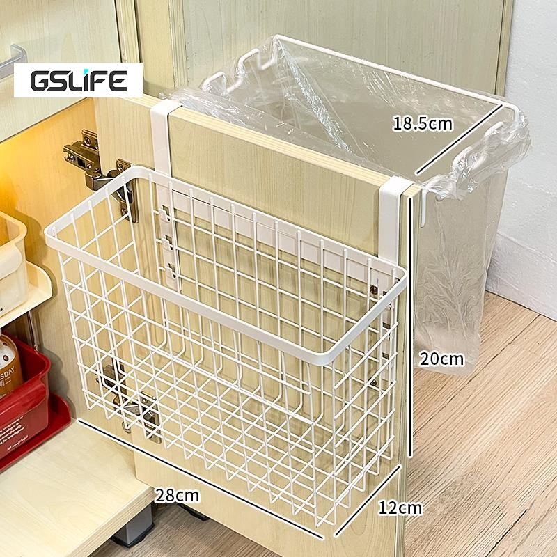 GSLIFE ตะกร้าเก็บไม้แขวนเสื้อประตูไม่ต้องเจาะรูชั้นสําหรับตู้หอพักและตู้เสื้อผ้า