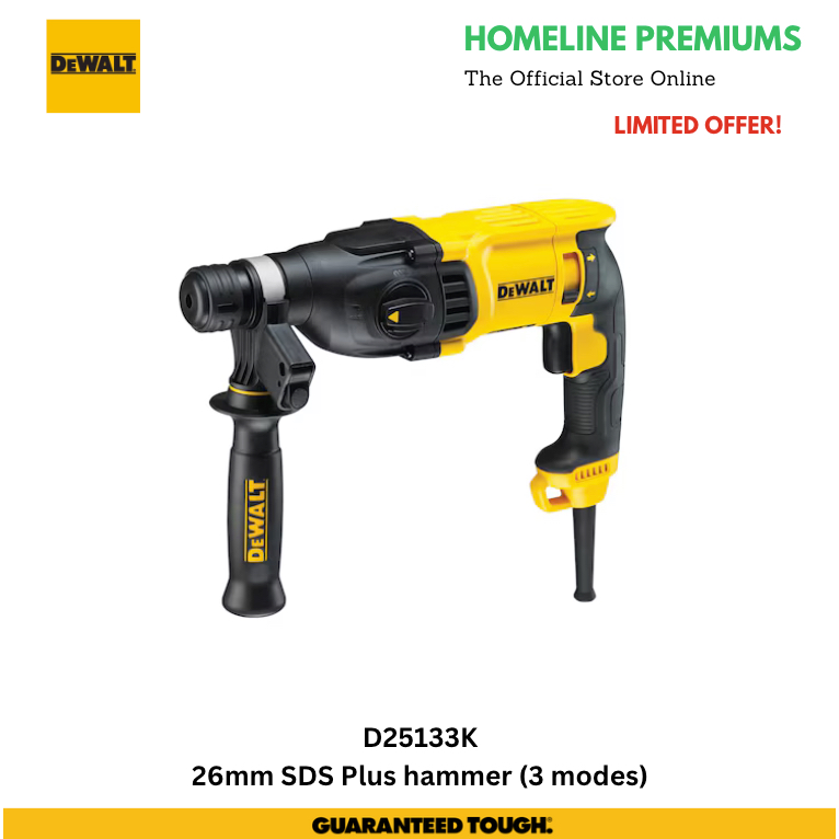 DEWALT D25133K 26mm SDS Plus ค้อน (3 โหมด) + KITBOX