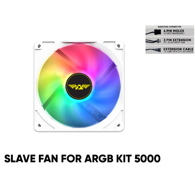 พัดลมทาส Armaggeddon ARGB S1 สําหรับพัดลมพีซี ARGB Kit 5000