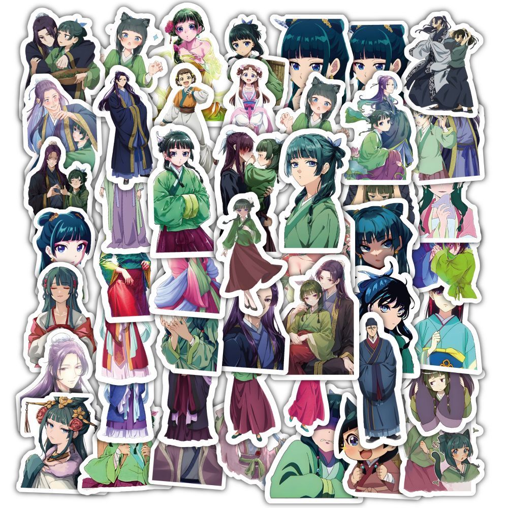 64 ชิ้น Apothecary Diaries Pelekat อะนิเมะผสมสติกเกอร์ชุดอะนิเมะ Pelekat สติกเกอร์ป้าย Maomao