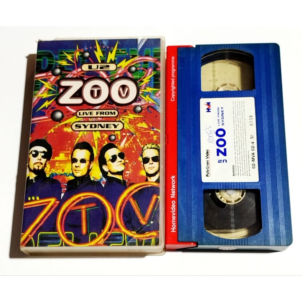 USED VHS TAPE U2 ZOO - ชีวิตจากเทปวิดีโอ SYDNEY