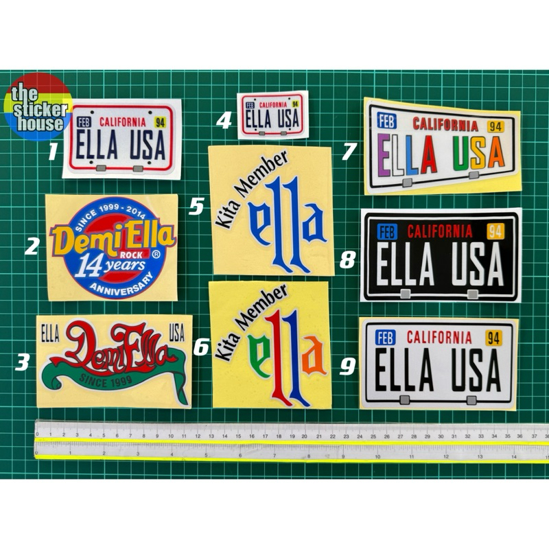 ELLA USA/DEMI ELLA/KITA MEMBER ELLA สติ๊กเกอร์พิมพ์ลามิเนตและสติกเกอร์ตัด OVERLAPPING REFLECTIVE