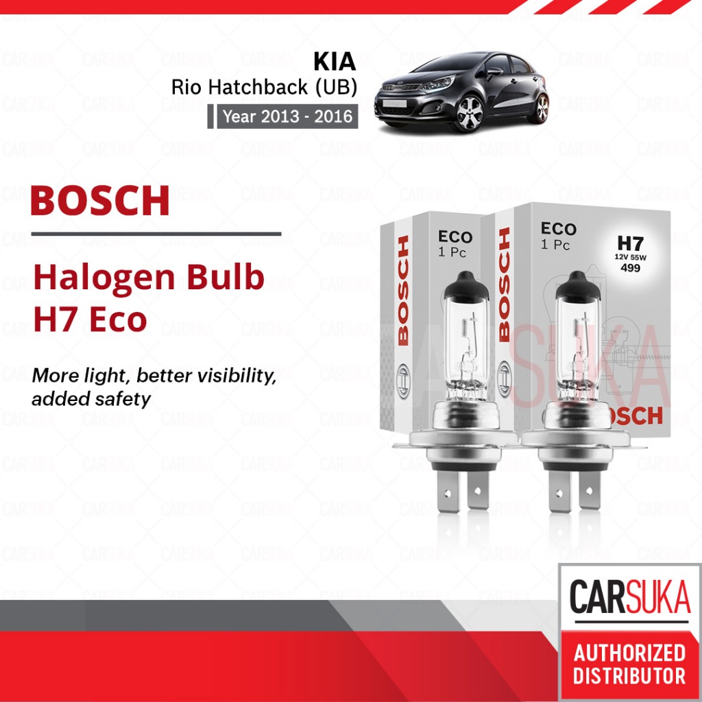หลอดไฟหน้าฮาโลเจน Bosch สําหรับ Kia Rio UB (55W) H7