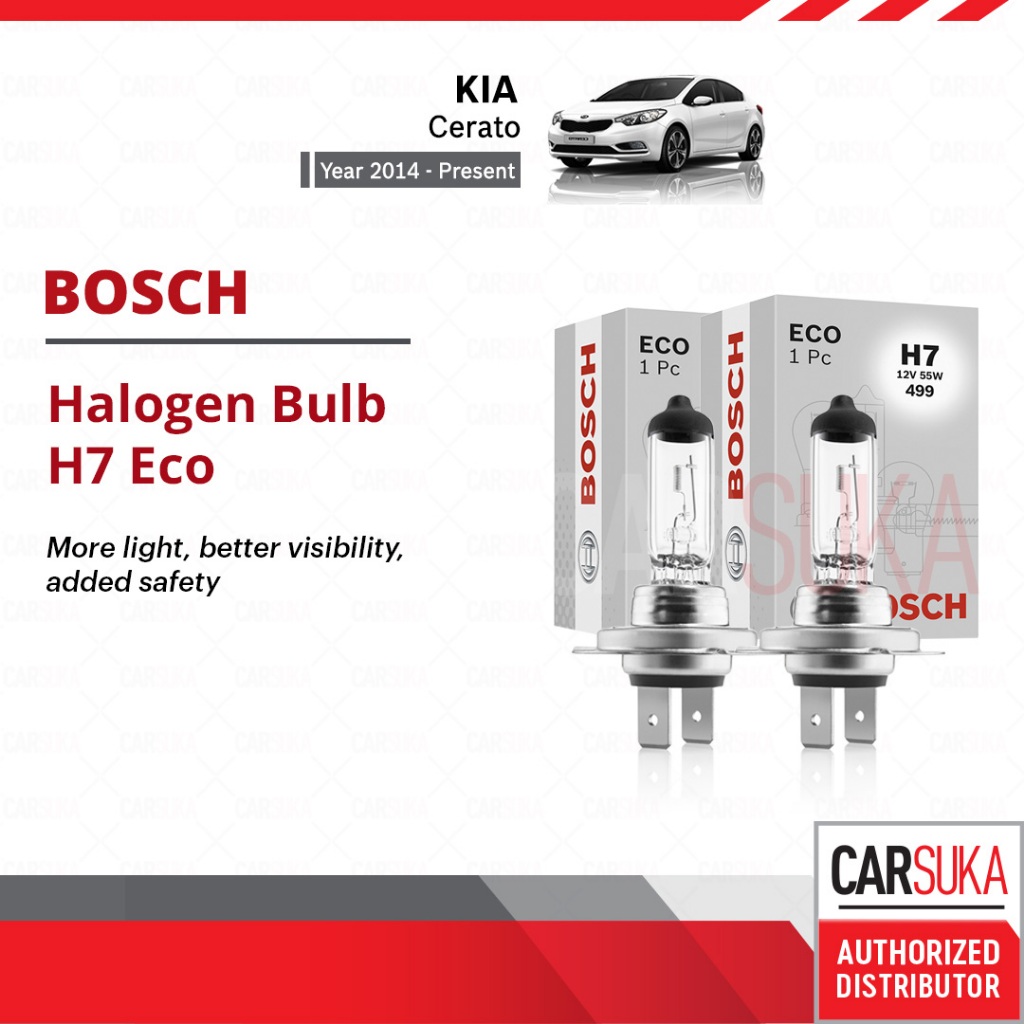 หลอดไฟหน้าฮาโลเจน Bosch สําหรับ Kia Cerato YD (55w) H7