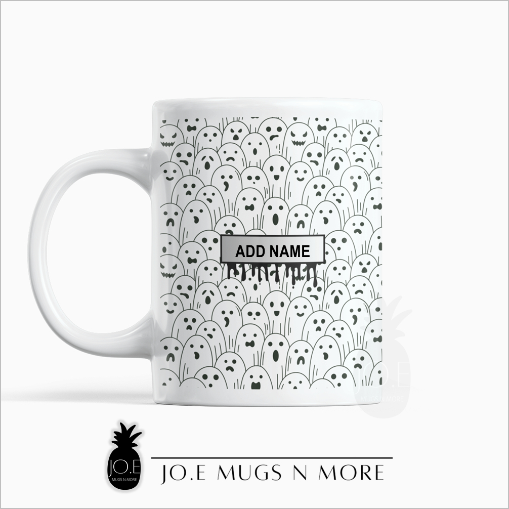 M397 JO.E CUSTOM NAME HALLOWEEN PRINT 6 แก้ว. ถ้วย. ส่วนตัว.